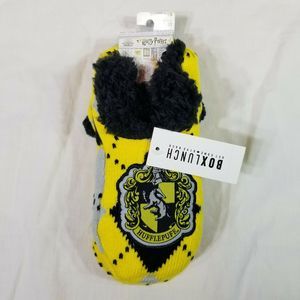 Bioworld Harry Potter Slipper Sock Hufflepuff Non-Skid Sole Faux Fur Lined